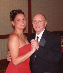 Laurene and Dad at Augie s Wedding December 2004 1